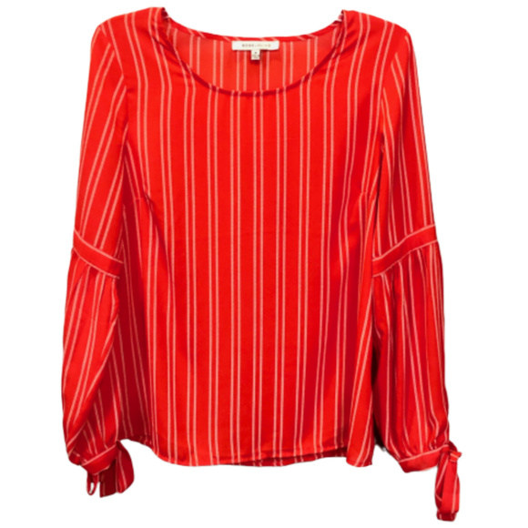 Rose & Olive Tops - 5/$35 Rose & Olive Orange & White Striped Top - M